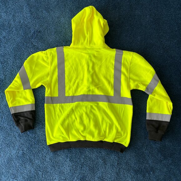 Class 3 Reflective 9 oz. Zip-up Sweatshirt Hoodie - High Risk Environments - Picture 4 of 5